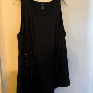 Torrid black sleeveless lace up top